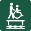 Kørestolsegnet platform Naturstyrelsens skilt