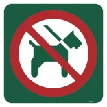 Hunde forbudt skilt - Naturstyrelsen