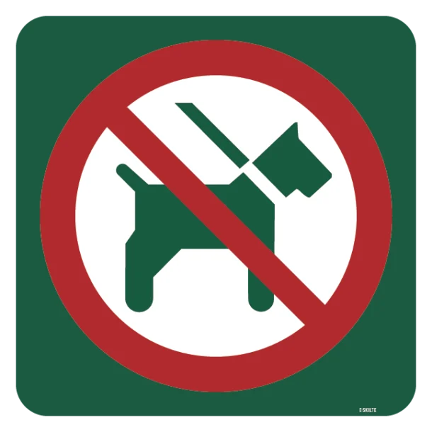 Hunde forbudt skilt - Naturstyrelsen