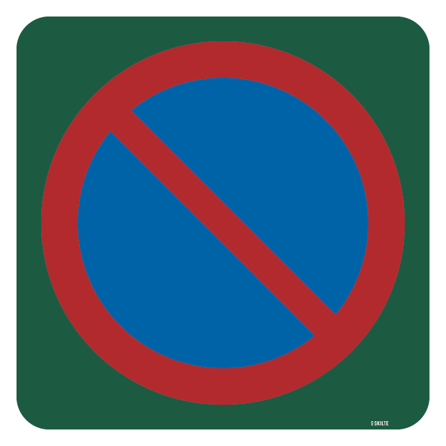 Parkering forbudt skilt - Naturstyrelsen