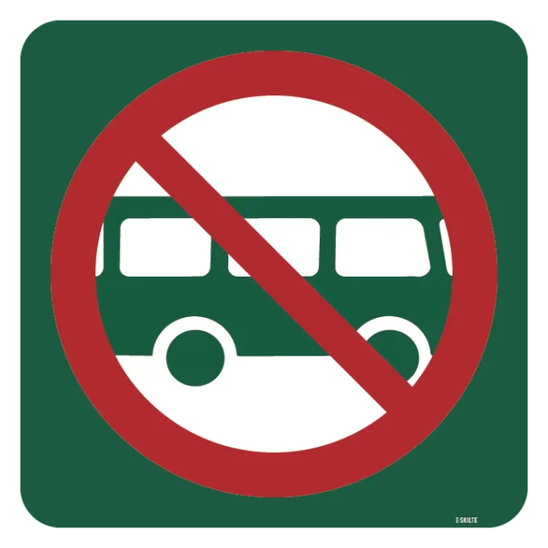 Busparkering forbudt skilt - Naturstyrelsen