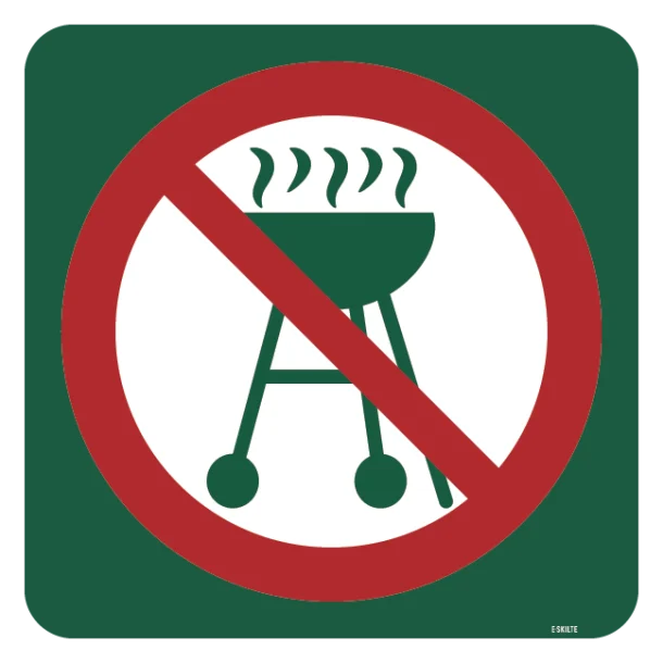 Grill forbudt skilt - Naturstyrelsen