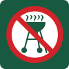 Grill forbudt Naturstyrelsens skilt