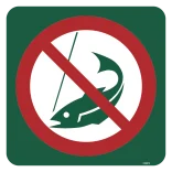Fiskeri forbudt skilt - Naturstyrelsen
