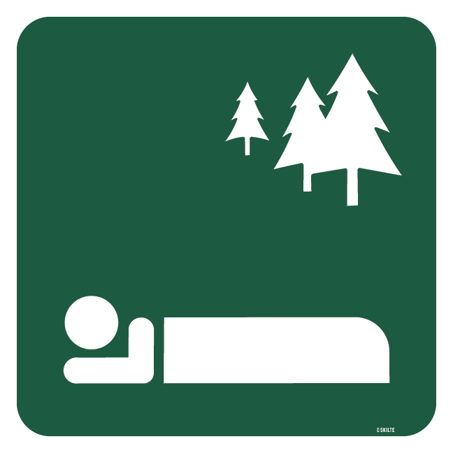 Fri teltning skilt - Naturstyrelsen