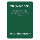 Privat 3, Færdsel til fods på cykel og til hest tilladt skilt - Naturstyrelsen