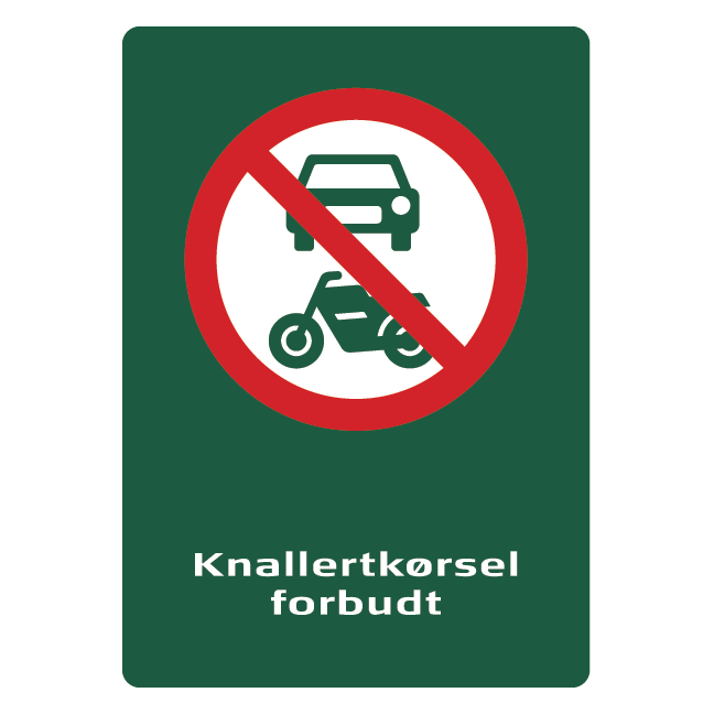 Privat 5, Knallertkørsel forbudt skilt - Naturstyrelsen