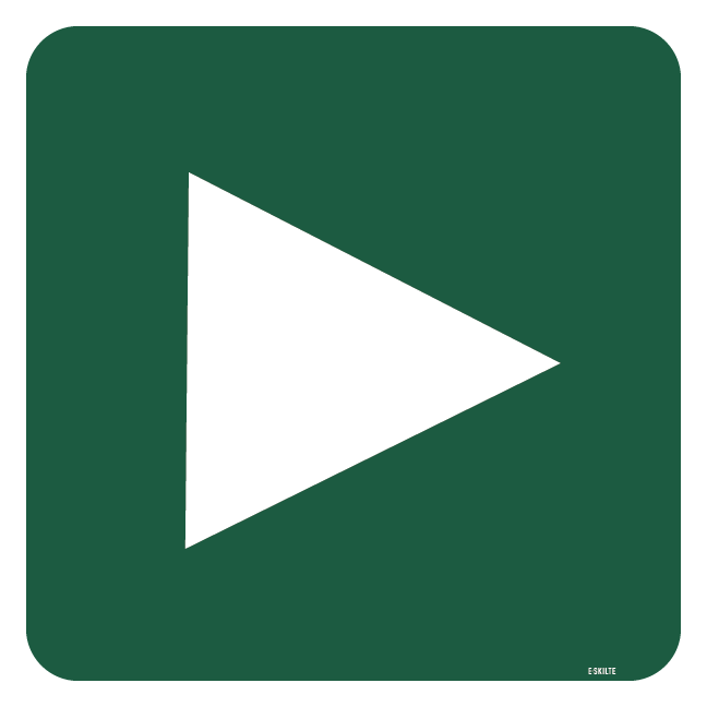 Hvid retningspil skilt - Naturstyrelsen