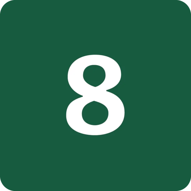 Rute 8 Naturstyrelsens skilt