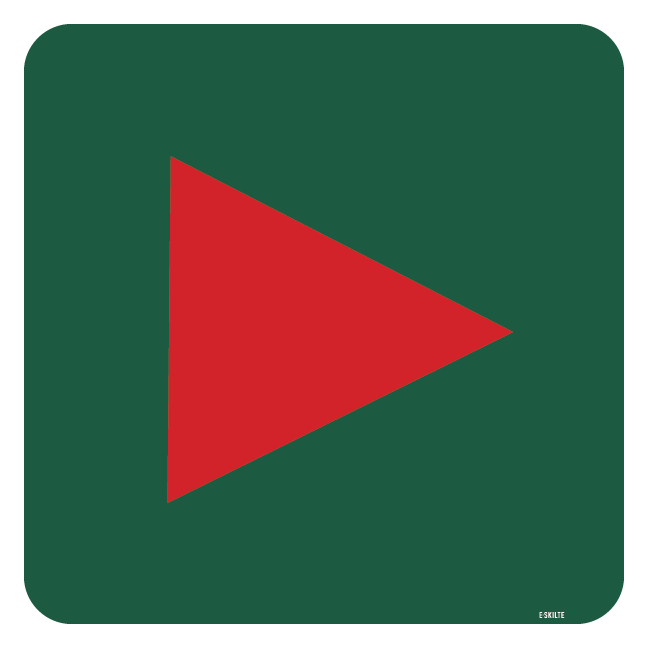 Rød retningspil skilt - Naturstyrelsen