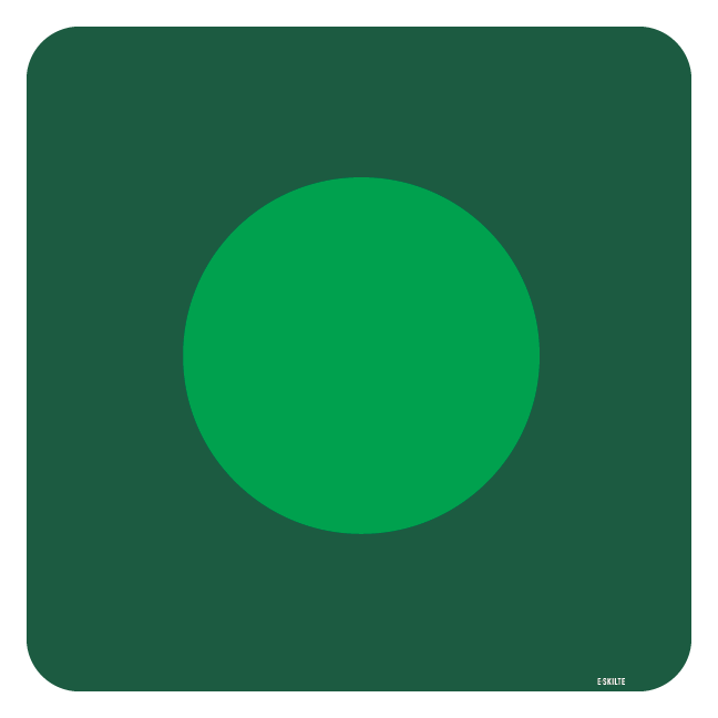 Grøn rute skilt - Naturstyrelsen