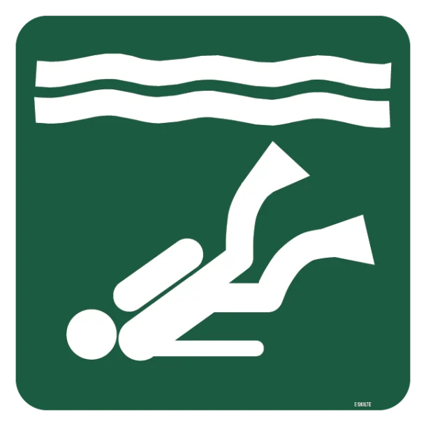 Dykning skilt - Naturstyrelsen