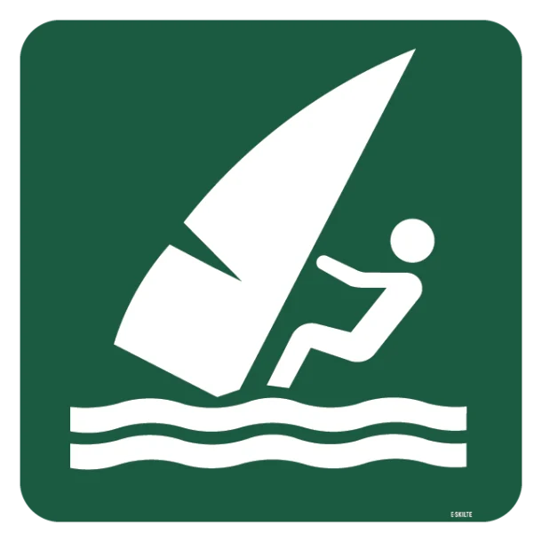 Windsurfing skilt - Naturstyrelsen