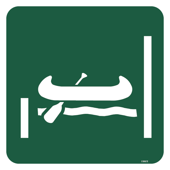 Kano- og kajaksluse skilt - Naturstyrelsen