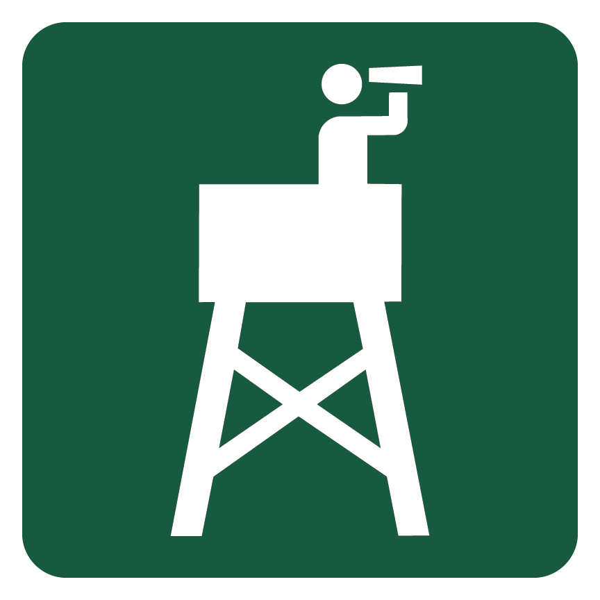 Udsigtstårn skilt - Naturstyrelsen