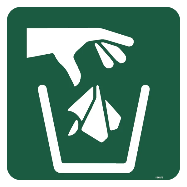 Affaldsbeholder skilt - Naturstyrelsen