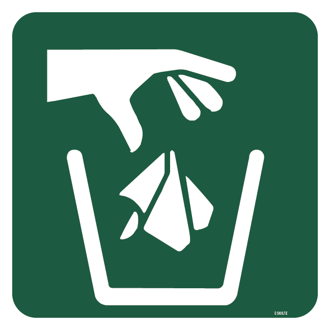Affaldsbeholder skilt - Naturstyrelsen