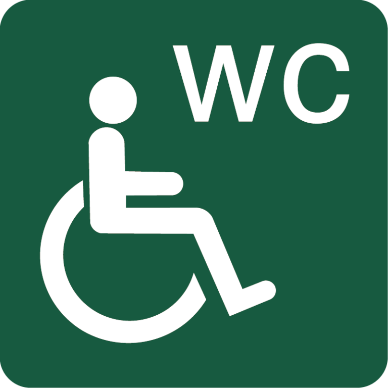 Handicaptoilet Naturstyrelsens skilt