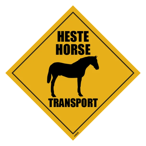 HESTE HORSE Transport skilt