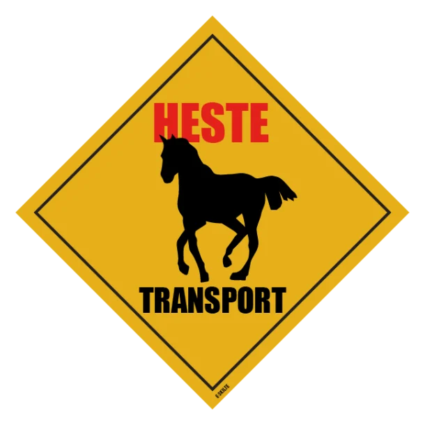 HESTE Transport skilt