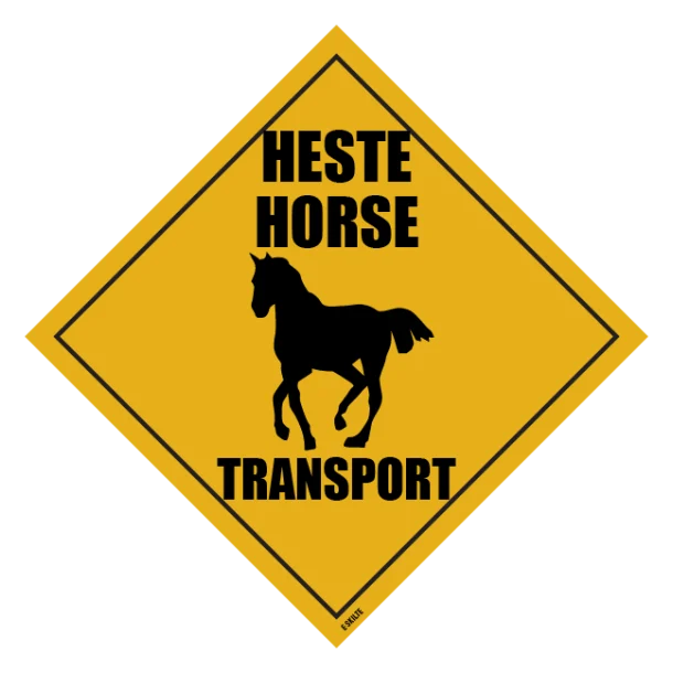 HESTE HORSE Transport skilt