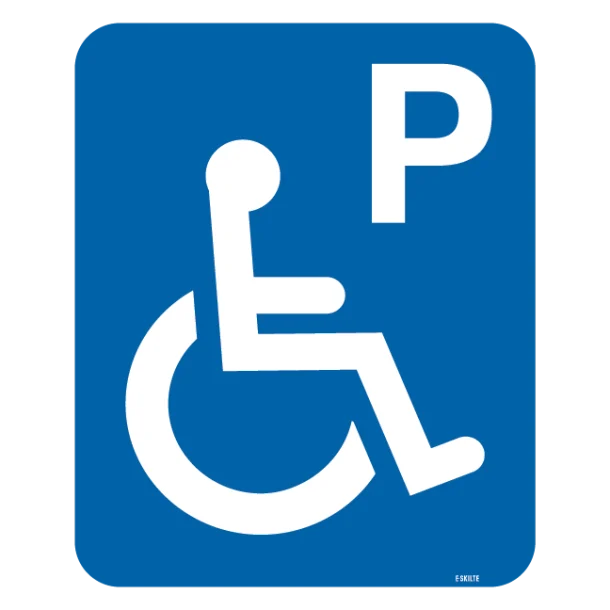 Parkerings skilt P Handicap.