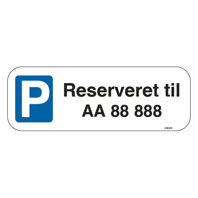 Parkerings skilt P indkøbsvogn skilt