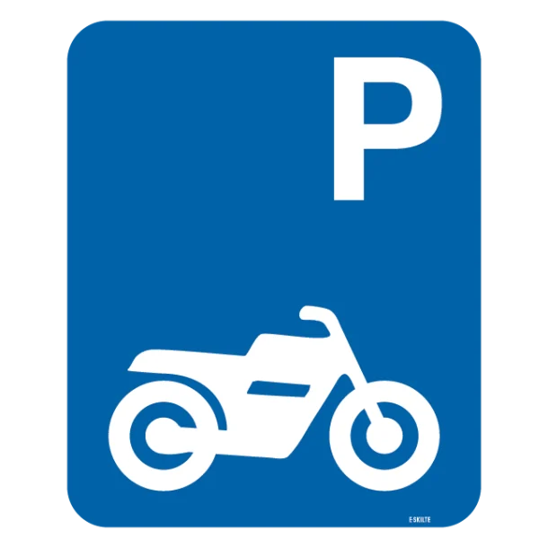 Parkerings skilt P motorcykel skilt