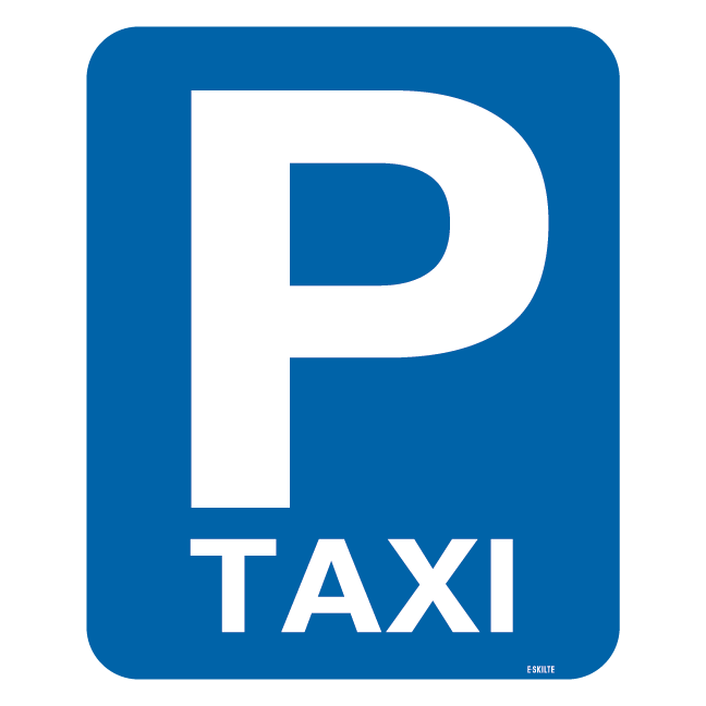 Parkerings skilt P Taxi skilt