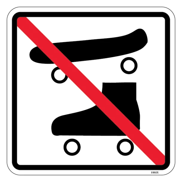 Skateforbud skilt