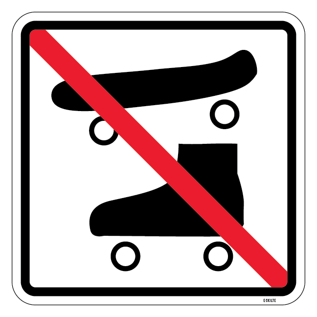 Skateforbud skilt