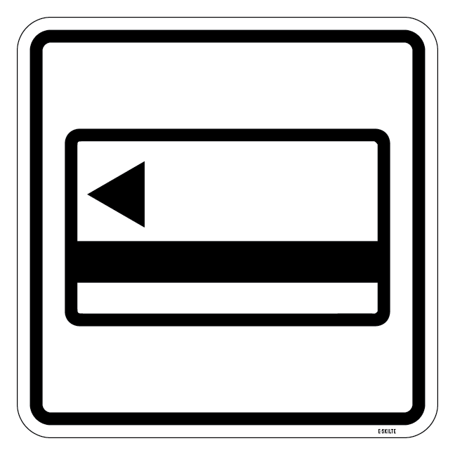 Kort automat - piktogram skilt