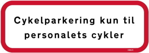 Cykelparkering kun til personalets cykler