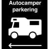 Autocamper parkering skilt
