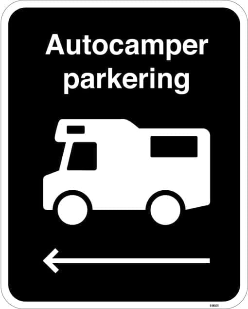 Autocamper parkering skilt