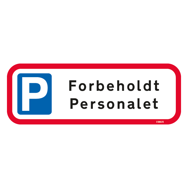 P forbeholdt personalet skilt