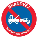 Brandvej Parkering forbudt skilt