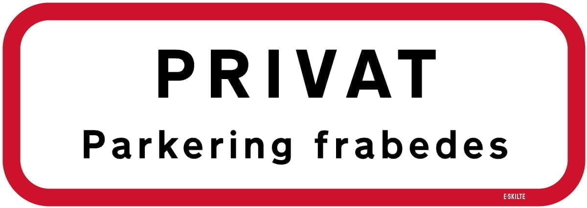 Privat parkering forbudt