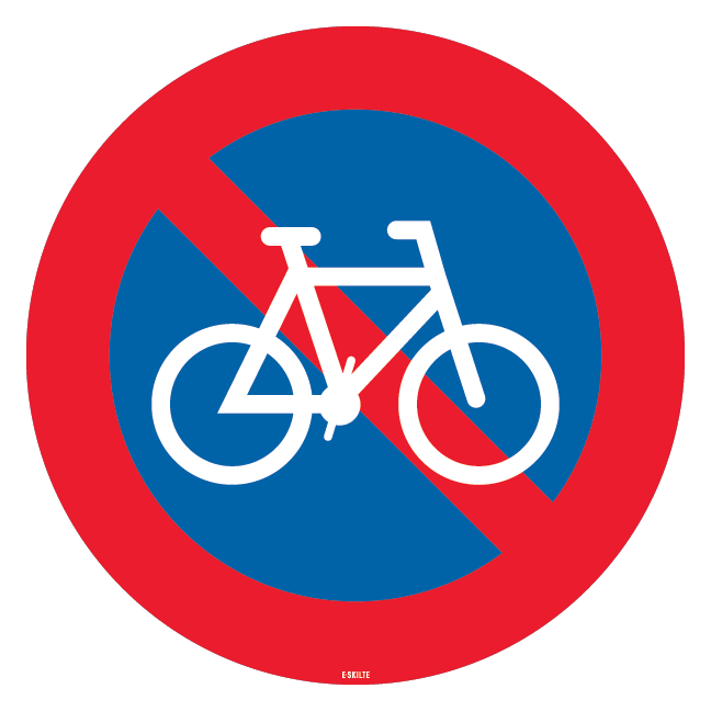 Cykelparkering forbudt skilt