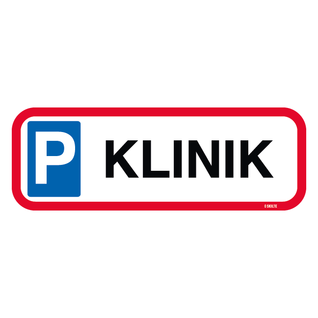 P Klinik skilt