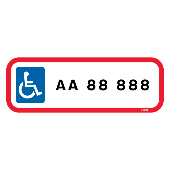 Handicap P xxxxxxx. P skilt