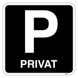 P privat parkering. Parkeringsskilt