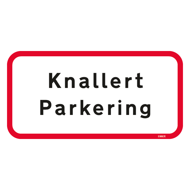 Knallert parkering. Skilt
