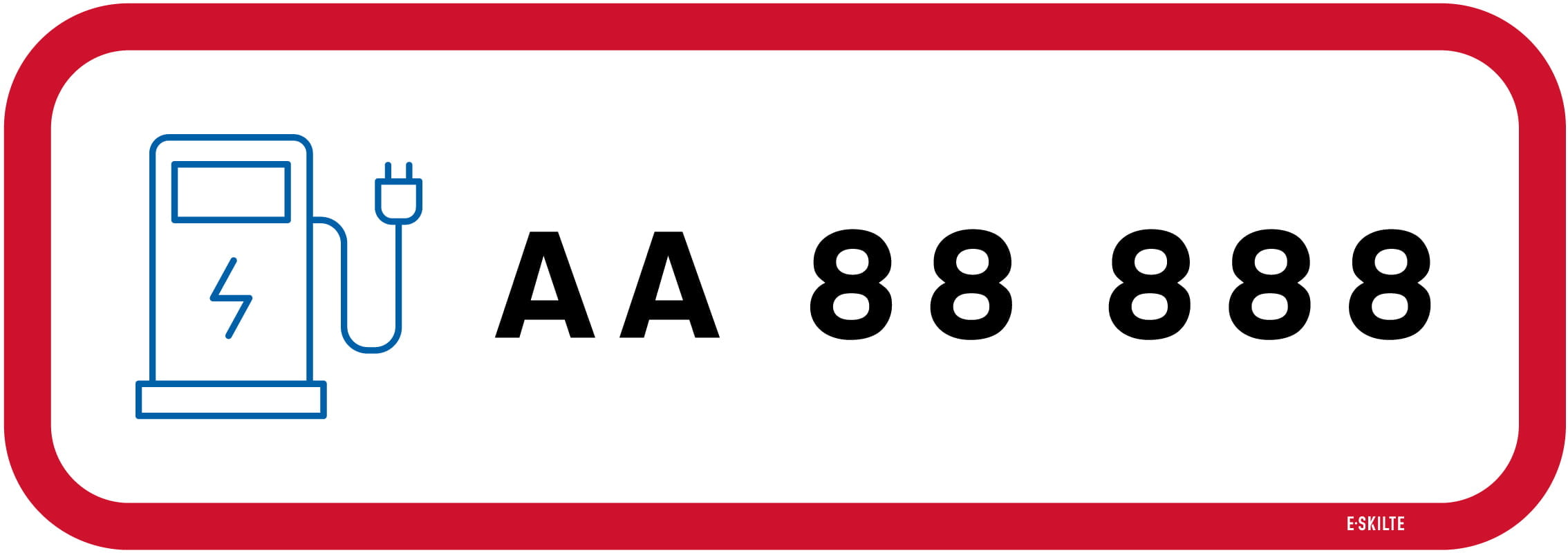 pa412-50x17,5-cm-Parkering-El-bil-med-nummerplade