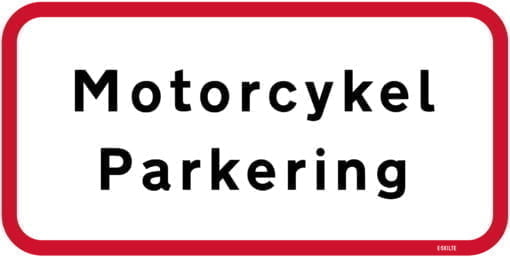 Motorcykel parkering skilt