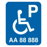 Handicap P reserveret nr. xx Skilt