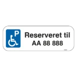 P Reserveret til xx skilt