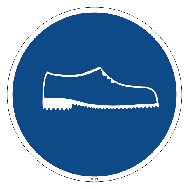 Sikkerhedssko påbudsskilt