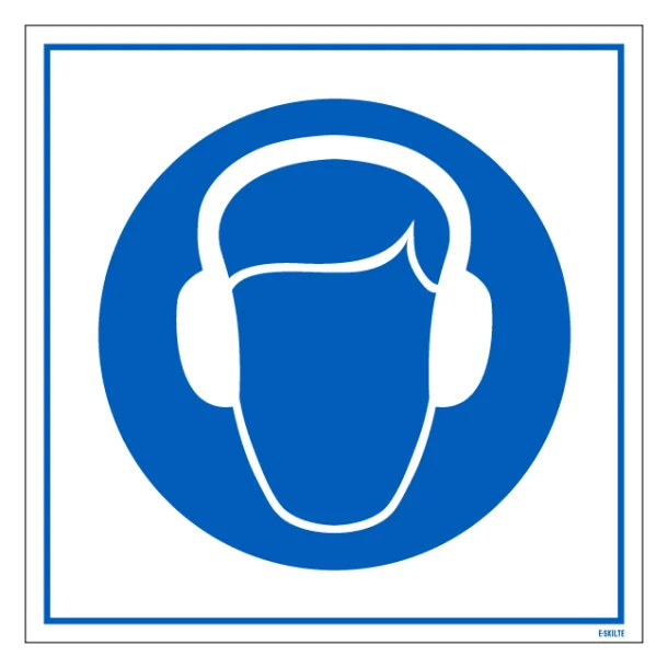 Wear Ear Protection Påbudsskilt