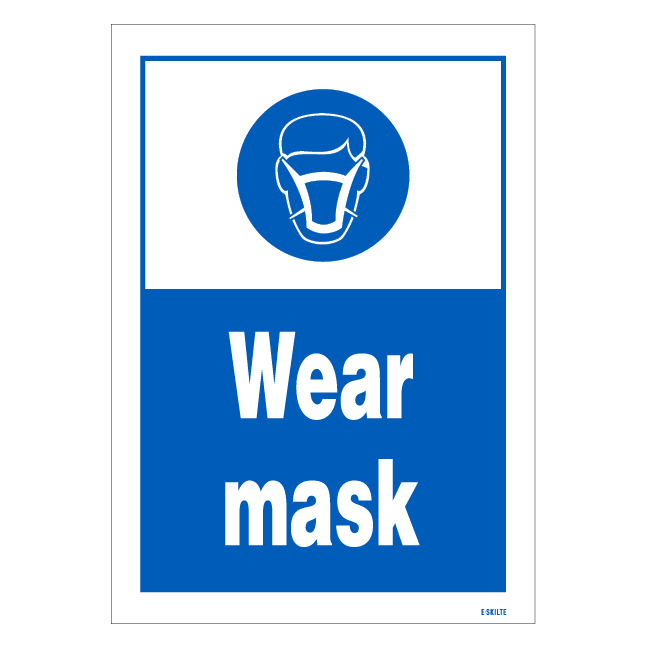 Wear Mask: Påbudsskilt